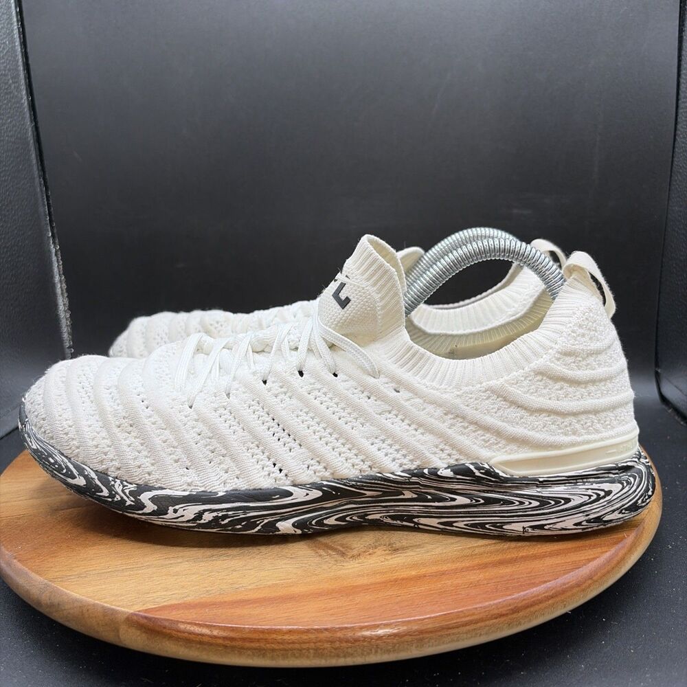 APL TechLoom Wave Mens Size 9 Running Shoes White Knit Athletic Sneakers